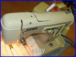 Vintage Jones Sewing Machine + Carry Case + Accessories One Owner from new