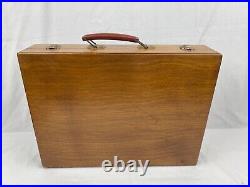 Vintage Jullian Artist's Dovetailed Wood Paint Supply Box Carrying Case France