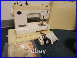 Vintage Kenmore Sewing Machine 385-1274180 with pedal, manual storage/carry case