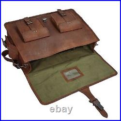 Vintage Leather Laptop Messenger Computer Briefcase Handmade Satchel Work Bag8