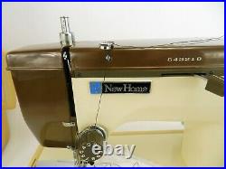 Vintage New Home Model 921 Sewing Machine With Foot Pedal & Hard Carry Case