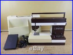 Vintage Pfaff Tipmatic 1151 Sewing Machine Carry Case, Foot Pedal & Accessories