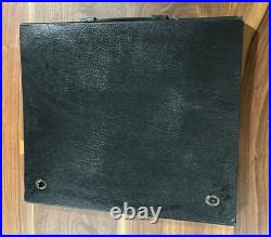 Vintage Prat Paris Business Art Portfolio Carrying Case Black Leather France