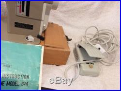 Vintage Retro Janome New Home 674 Sewing Machine Instructions Parts Carry Case