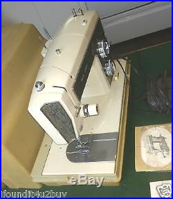 Vintage Sears Kenmore Heavy Duty 158 1.2 Amp Sewing Machine with Carrying Case