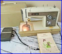 Vintage Sears Kenmore Sewing Machine 158 Series TESTED 158.17033 With Carry Case