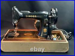 Vintage Singer 99K Electric Sewing Machine with carry case Working