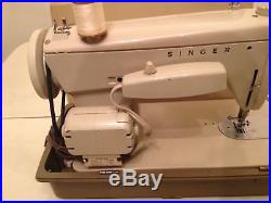 Vintage Singer Fashion Mate Model 237 Sewing Machine Zig Zag Carrying Case Works