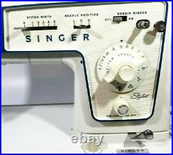 Vintage Singer Stylist Zig Zag 477 Sewing machine/ Complete/ Carrying Case