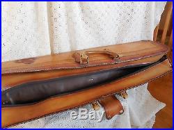 Vintage Tooled Leather Zippered Architect Carrying Case Custom Crafted XTRLong