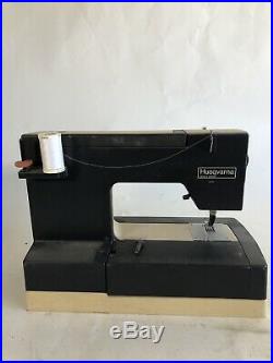 Vintage Viking 150 HUSQVARNA Sewing Machine with Pedal and Carrying Case Tested