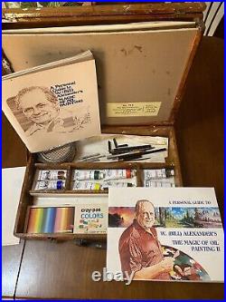 Vintage W. Bill Alexander Magic of Oil Painting Kit -1980's RARE Travel Case