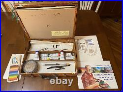 Vintage W. Bill Alexander Magic of Oil Painting Kit -1980's RARE Travel Case