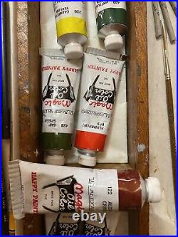 Vintage W. Bill Alexander Magic of Oil Painting Kit -1980's RARE Travel Case