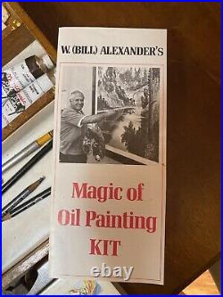 Vintage W. Bill Alexander Magic of Oil Painting Kit -1980's RARE Travel Case