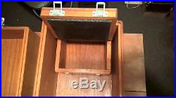 Vintage Wood Sewing Machine Portable Carrying Case with Dove Tail Construction