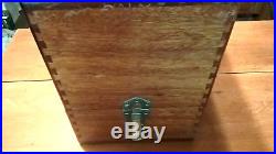 Vintage Wood Sewing Machine Portable Carrying Case with Dove Tail Construction