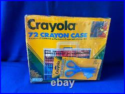 Vintage1990 Crayola 72 Crayon Case Storage Carrying New with sissors