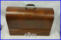 Vtg Singer Sewing Machine Wood Bentwood Carrying Case Only 14-3/4×7×2-1/2