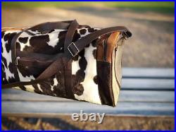 Western Cowhide Duffel Bag with Pony Hair Accent-Stylish Backpack set 1+1 Offer