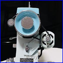 White 1265 Sewing Machine Zig Zag Stitcher Bleu Turquoise With Pedal, Case. WORKS