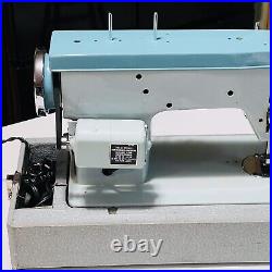 White 1265 Sewing Machine Zig Zag Stitcher Bleu Turquoise With Pedal, Case. WORKS