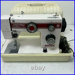 White 219R Super Zig Zag Electric Household Sewing Machine With Carrying Case