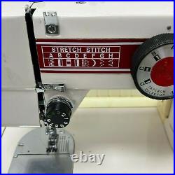 White 219R Super Zig Zag Electric Household Sewing Machine With Carrying Case