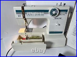 White Sewing Machine Heavy Duty Model 1919 Embroidery Dressmaking Manual Tested