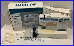 White Sewing Machine Heavy Duty Model 1919 Embroidery Dressmaking with Box Manual