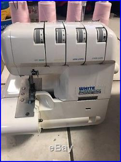 White Superlock Electronic 1934D 4 Thread Serger with Carrying Case
