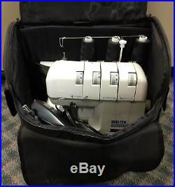 White Superlock Electronic 1934d Serger Machine/pedal With Carrying Case- Used