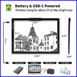 Wireless Light Pad A4 LED with Carry Bag, Stand, and Clip