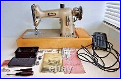 Working Pfaff 30 Upholstery Semi Industrial Electric Sewing Machine Carry Case