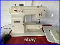 Working Vintage Necchi 543 Sewing Machine W Manual, Carrying Case, Accessories