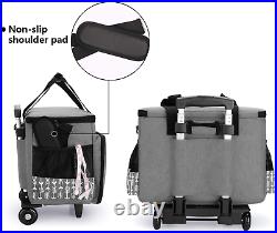 Yarwo Detachable Rolling Sewing Machine Carrying Case, Trolley Tote Bag With Rem