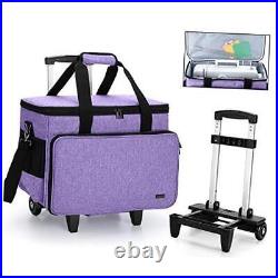 Yarwo Detachable Rolling Sewing Machine Carrying Case, Trolley Tote Bag with