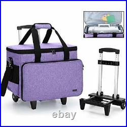 Yarwo Detachable Rolling Sewing Machine Carrying Case Trolley Tote Bag with R