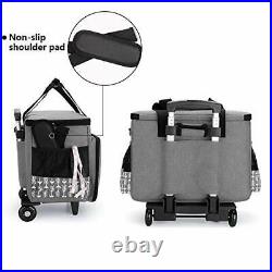 Yarwo Detachable Rolling Sewing Machine Carrying Case Trolley Tote Bag with R
